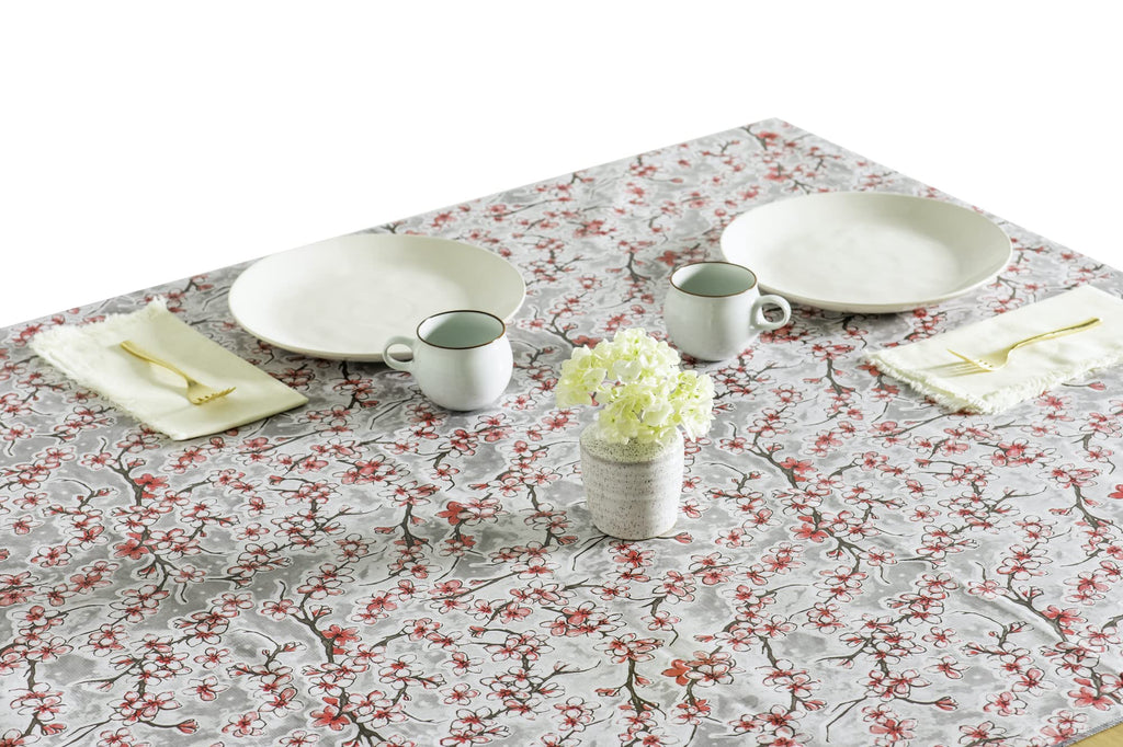 Oilcloth Table Cloth - Waterproof Wipeable Tablecloths - Non-Fading Table Cover with Better Than Flannel Backing