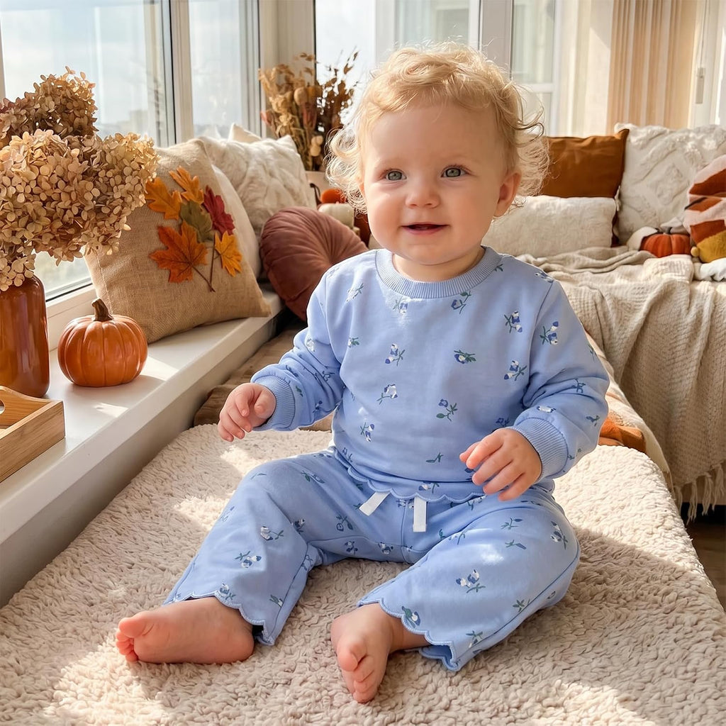 Toddler Baby Girl Clothes Fall Winter Outfits Shirts Pants Set