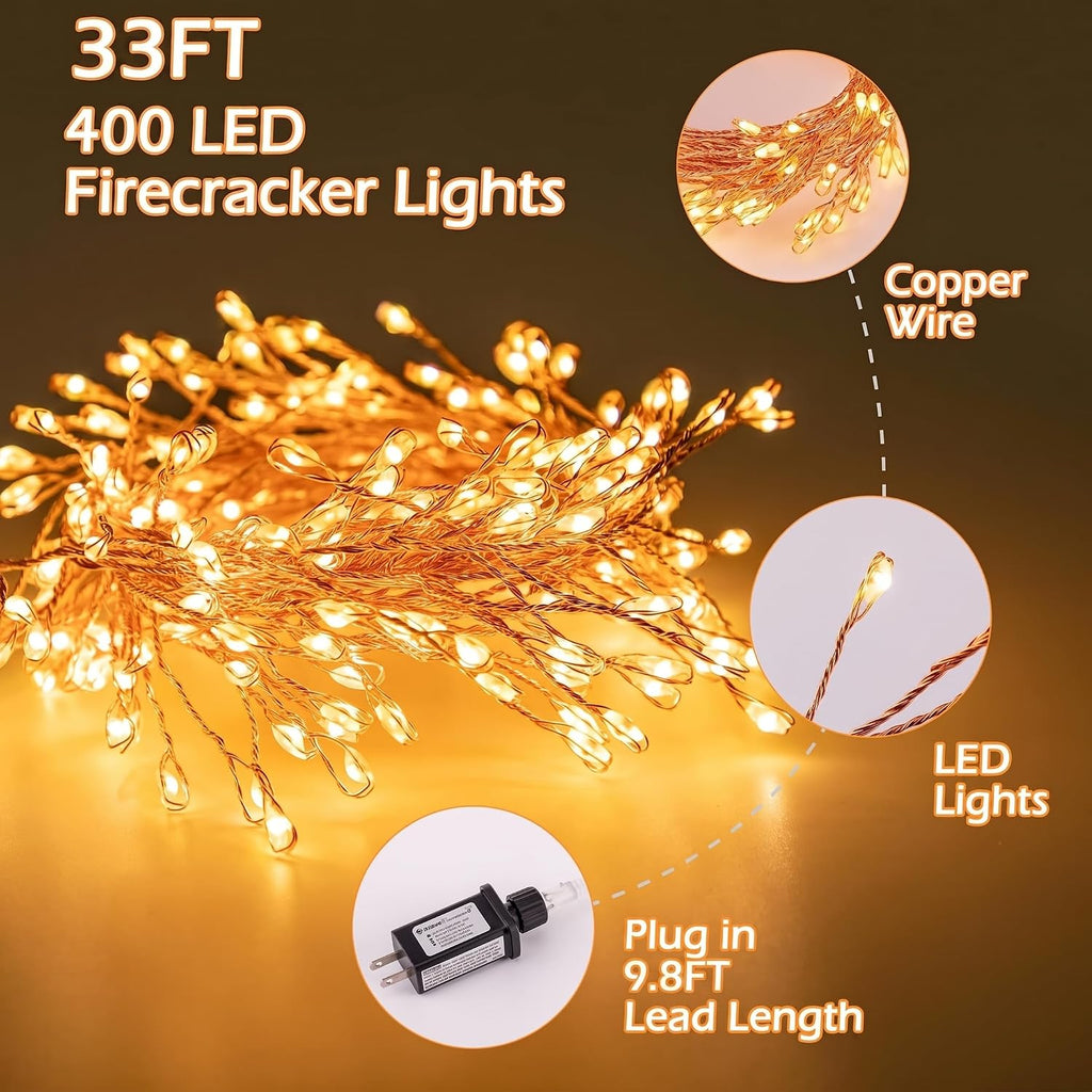 Fairy Lights Plug , String Lights for Christmas Tree Decoration