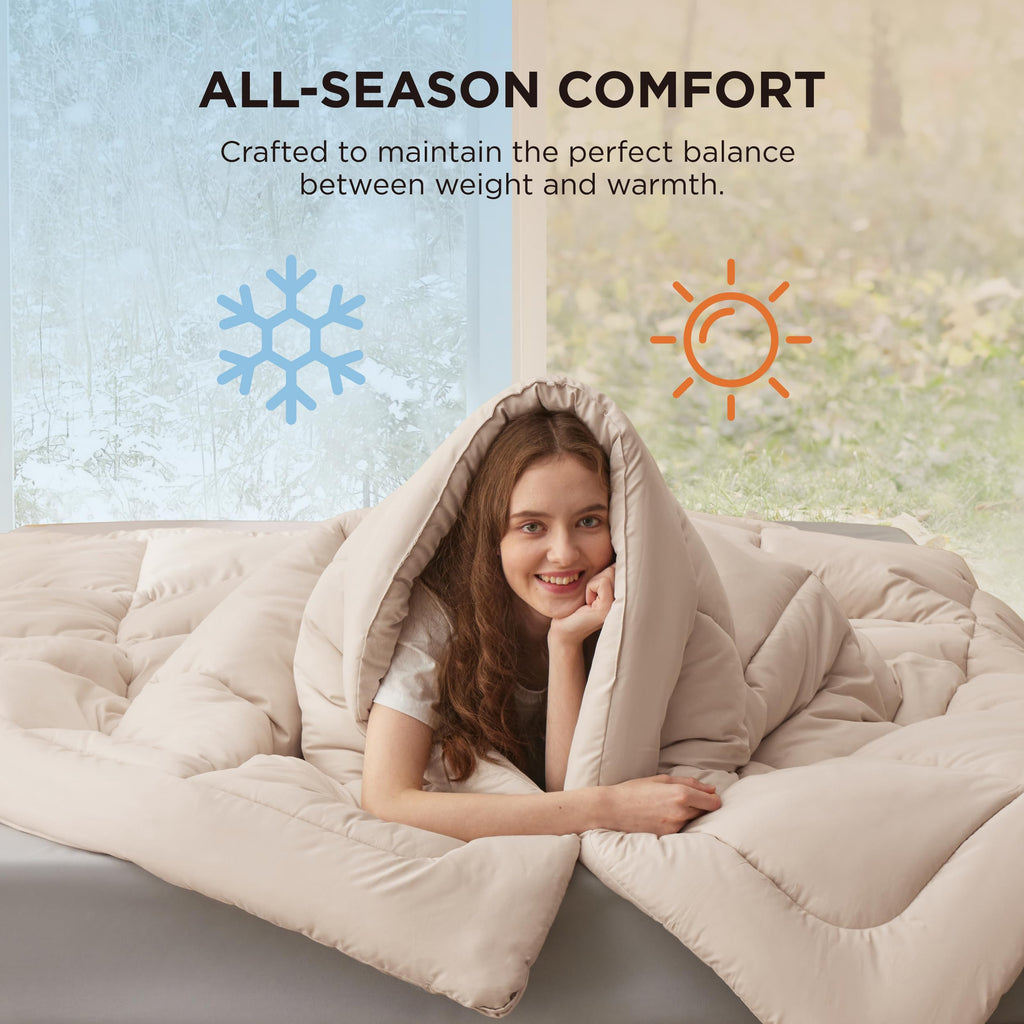 Comforter Duvet Insert - Quilted Comforters, All Season Duvet, GentleSoft Down Alternative Bedding