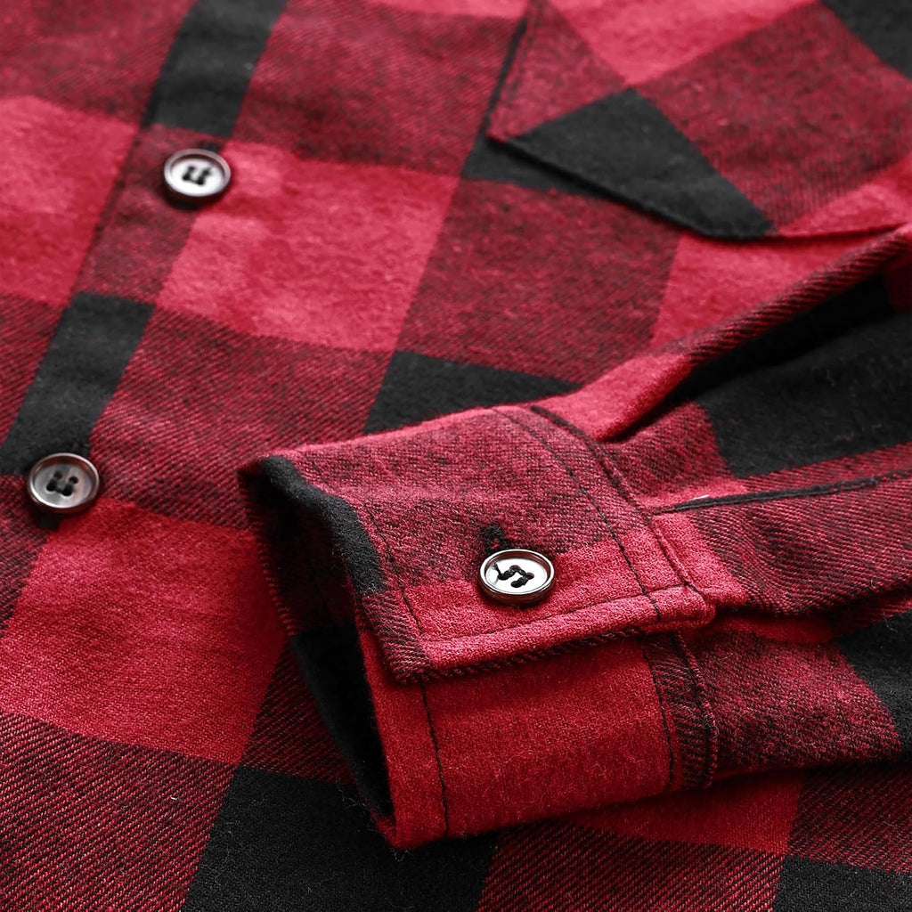 Boys Flannel Shirts Long Sleeve Plaid Button Down Shirts