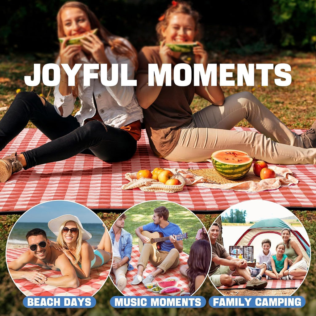 Extra Large Picnic Blanket Waterproof Beach Blanket 80''x80''