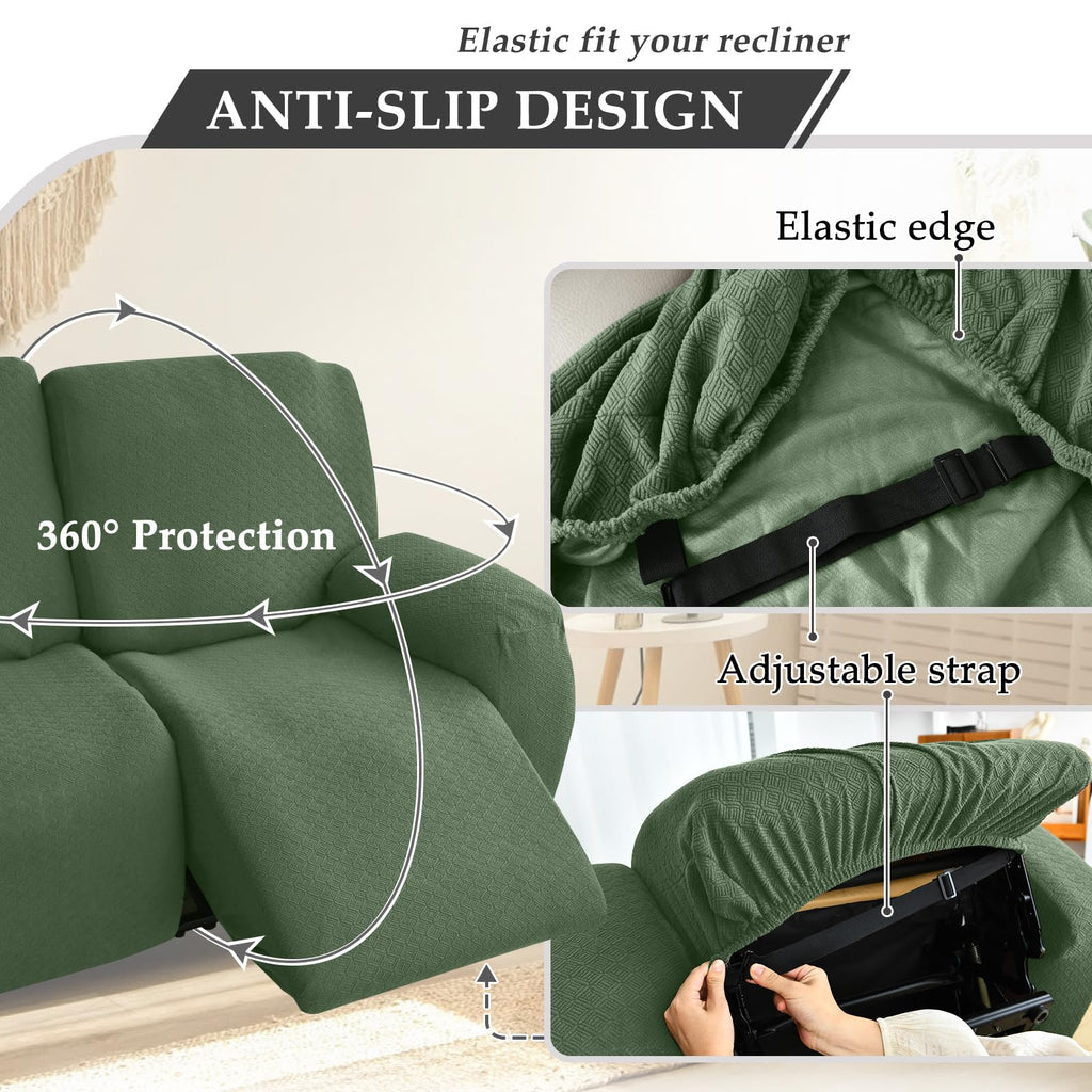 Waterproof Reclining Sectional Couch Covers Washable L Shaped Couch Cover for Sectionals Recliner Sofa Covers Stretch