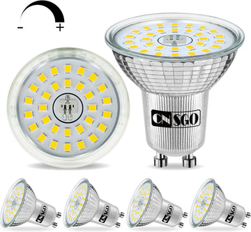 MR16 GU10 LED Light Bulb Dimmable, 75W Equivalent, 750 Lumens Daylight White 5000K Flicker-Free, 7W Energy Efficient