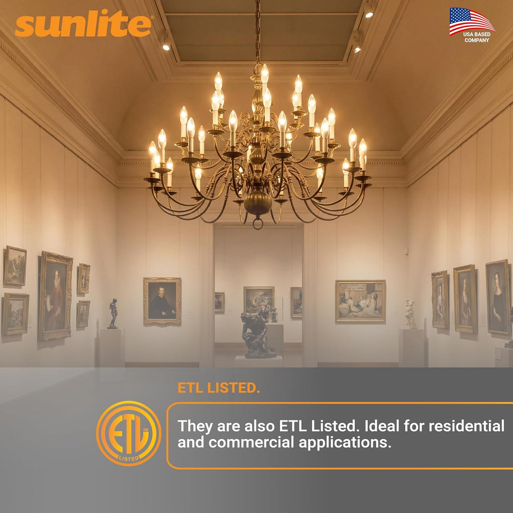 LED B11 Frosted Torpedo Tip Chandelier Light Bulb, 4.5 Watts (40W Equivalent) 300 Lumens, Candelabra E12 Base