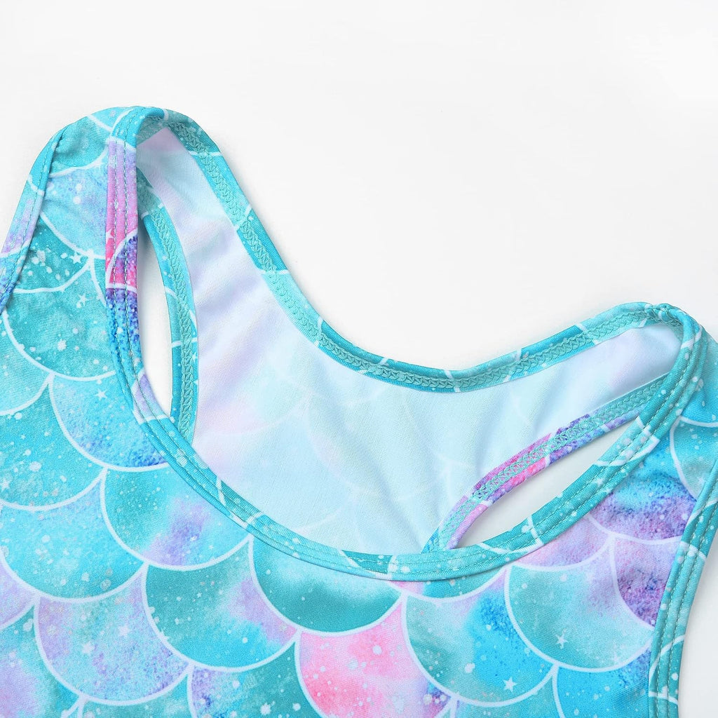 Girls Swimsuit Two Piece Tankini Swimwear with Boyshort