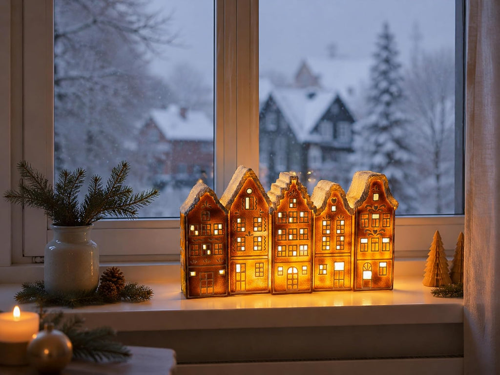 Lighted Gingerbread House, Christmas Village Decor