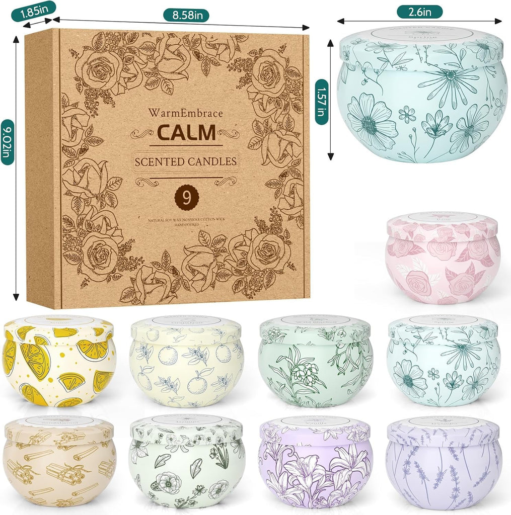 Scented Candles, Candle - Set of 9