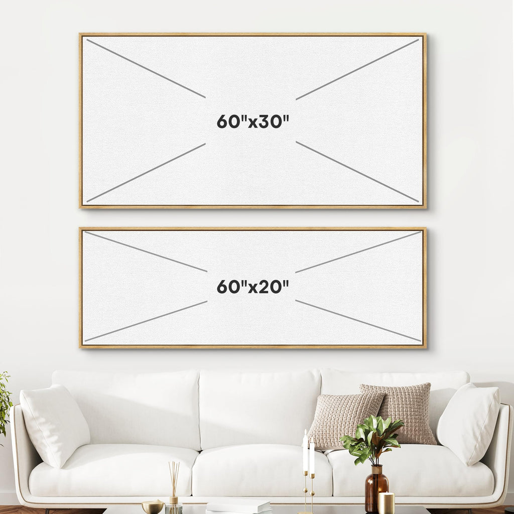 Large Framed Canvas Print Wall Art Minimalist Geometric Pattern in Neutral Tones Illustrations Modern Art Calm Warm