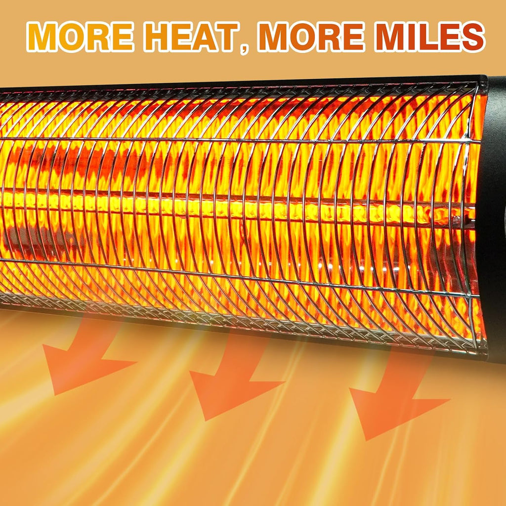 Electric Outdoor Heater, Infrared Patio Heater for Outdoor/Indoor Use, Wall Mounted/Ceiling/Infrared Heater Outdoor