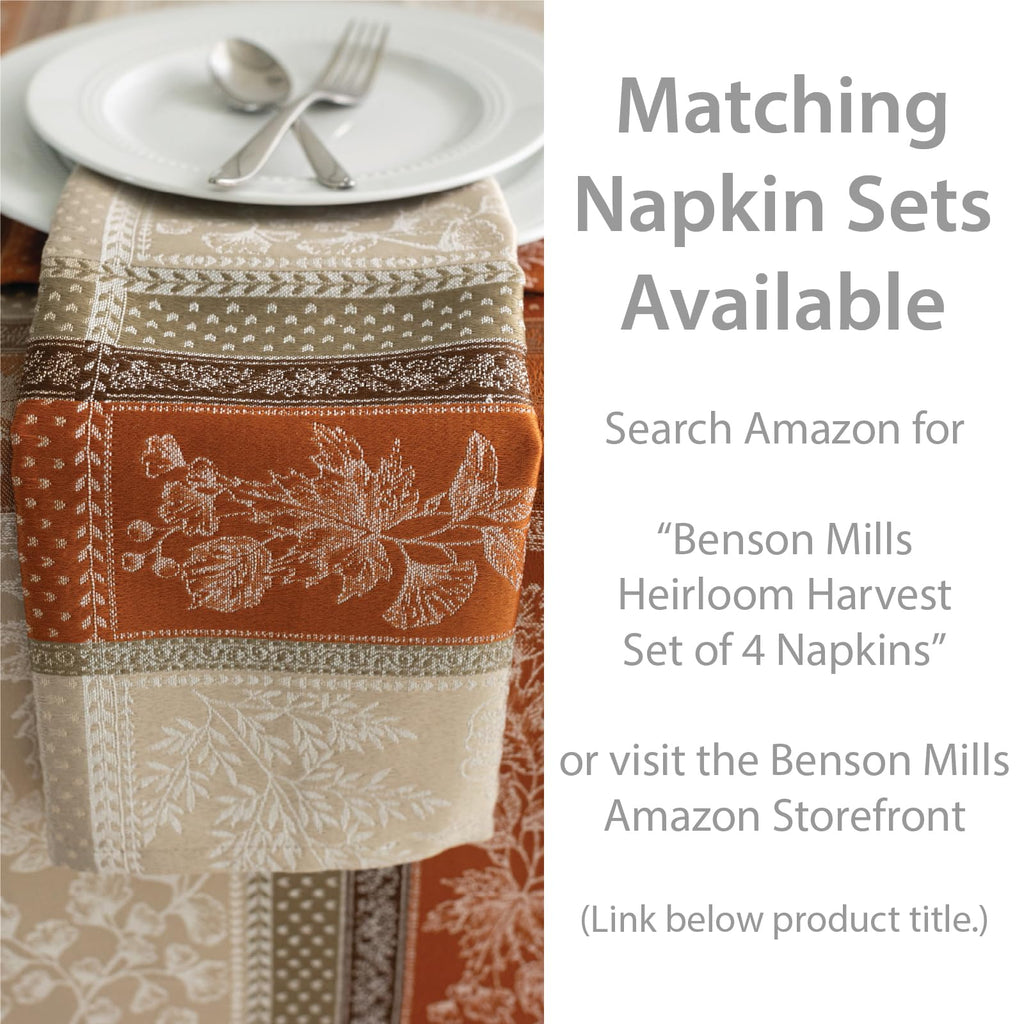 Heirloom Harvest Tablecloth (Terracotta 60"x 84" Rectangular)