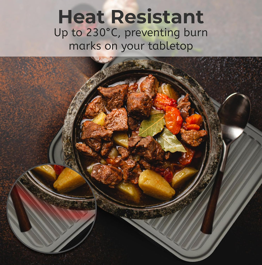 Silicone Trivets for Hot Dishes, Pots, Pans (4 Pack) - Heat-Resistant Pot Holders Countertop Mats - Silicone Trivet - Set of 4
