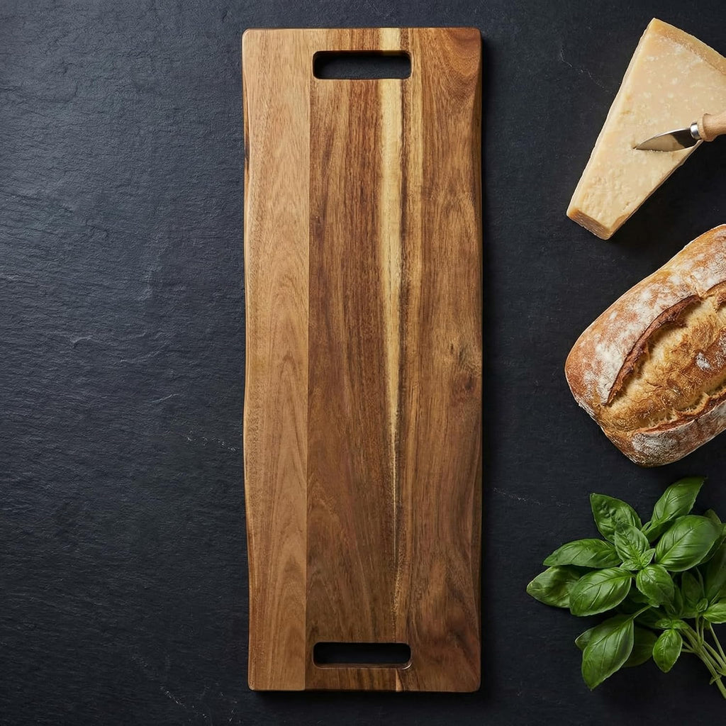 Extra Large Charcuterie Board Acacia, Reversible Long Wooden Tray | 36 x 12 Inch Premium Non toxic Acacia Wood Tray