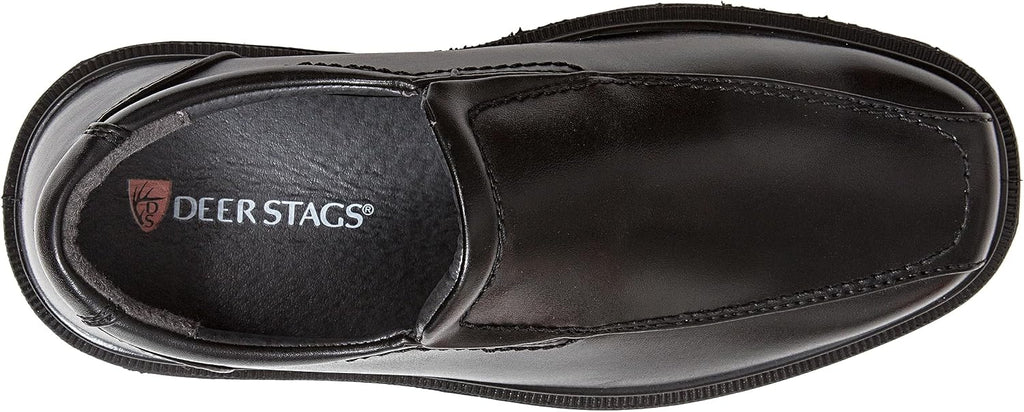 Boys' Greenpoint Jr Slip On Youth Dress Shoes Loafers for Church, Formal, School Uniform / Black / 1 Little Kid