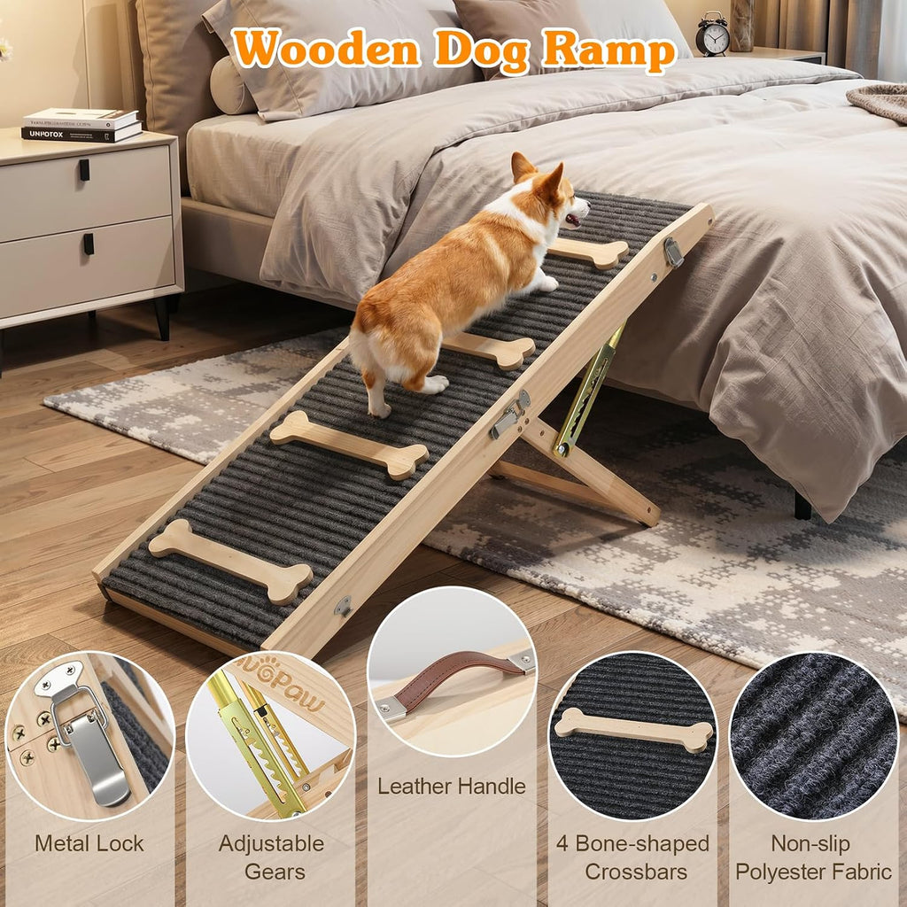 Dog Ramp for Couch, Foldable Dog Ramps for Small Dogs Up to 33 LBS