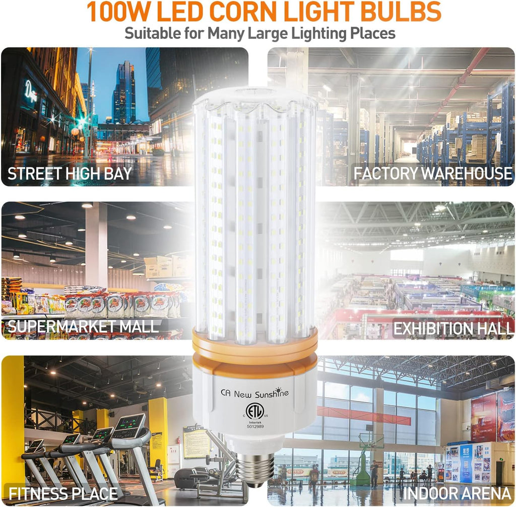 1000W Equivalent Led Corn light bulbs 15000 Lumen E26/E39 Medium Mogul Base