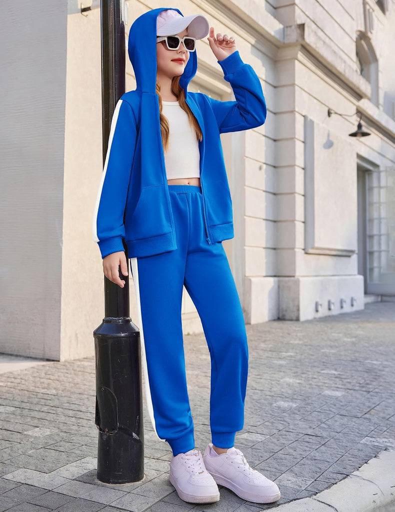 Girls 2 Piece Outfits Sweatsuits Athletic Tracksuit Jogger Set