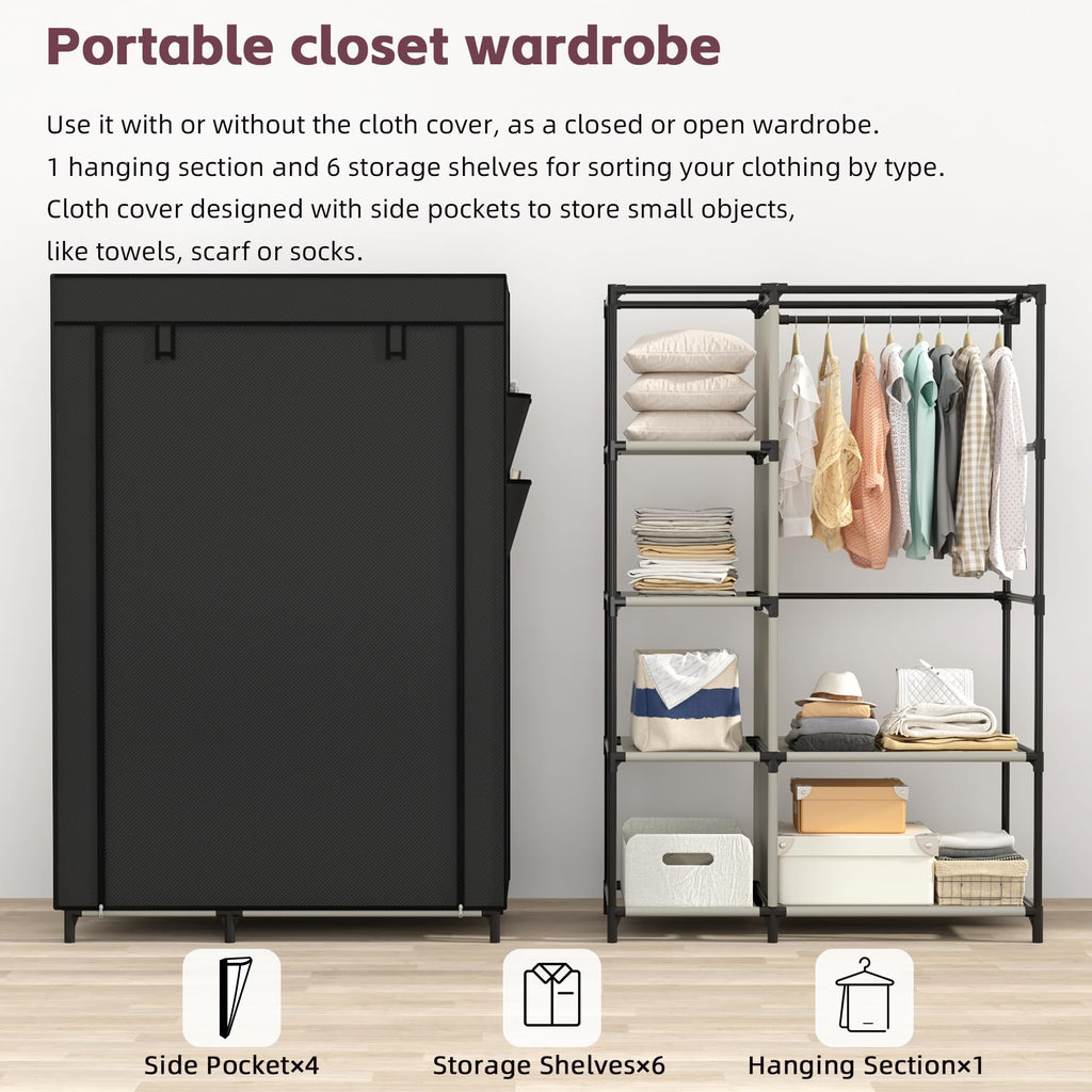 Portable Closet Organizer, Space-Saving Storage System