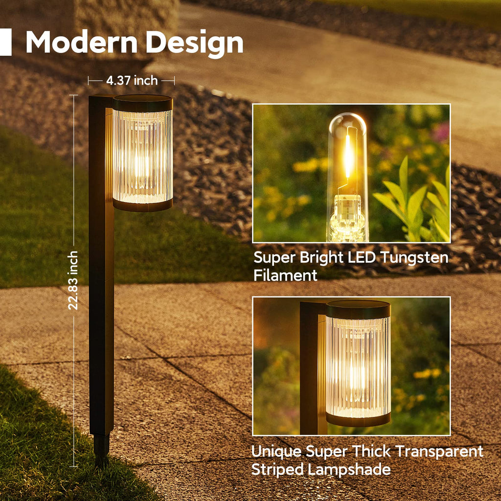 Solar Pathway Lights Outdoor, 10 Pack Upgraded Outdoor Solar Lights for Outside Super Bright Up to 12Hrs, IP65