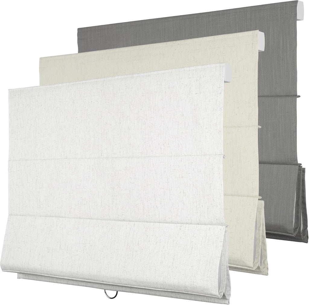 Blackout Roman Shades for Indoor Windows, Cordless Roman Blinds for Windows, Thermal Insulated Window Shades for Door