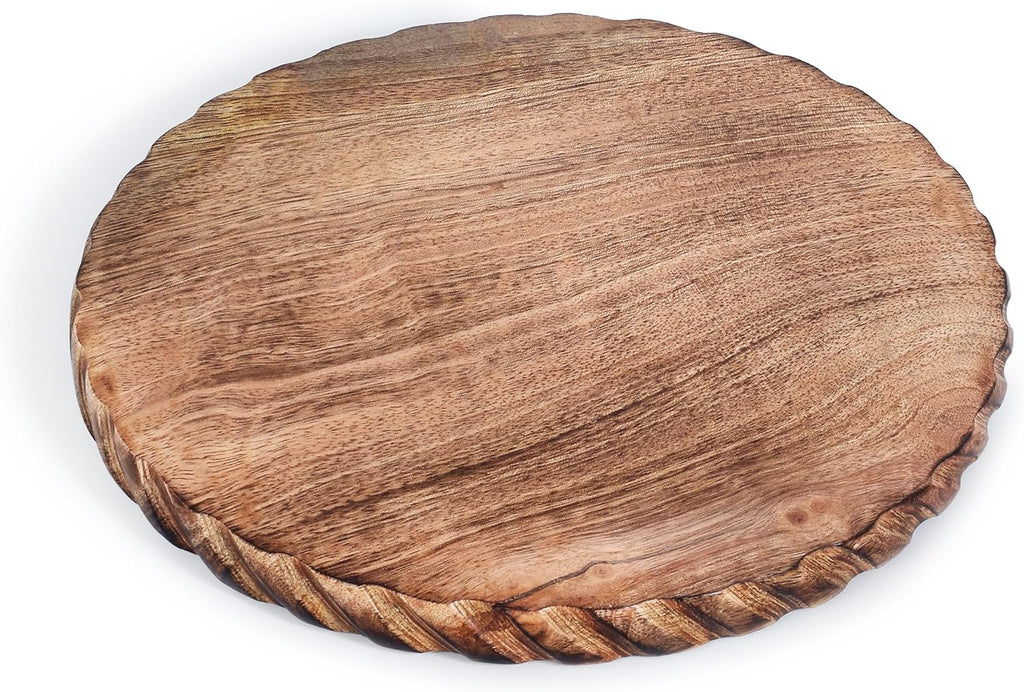 Wooden Round Trivet for Hot Dishes Plates & Pots Holder Hot Pad & Dining Table Décor Cookware Heat - Set of 2