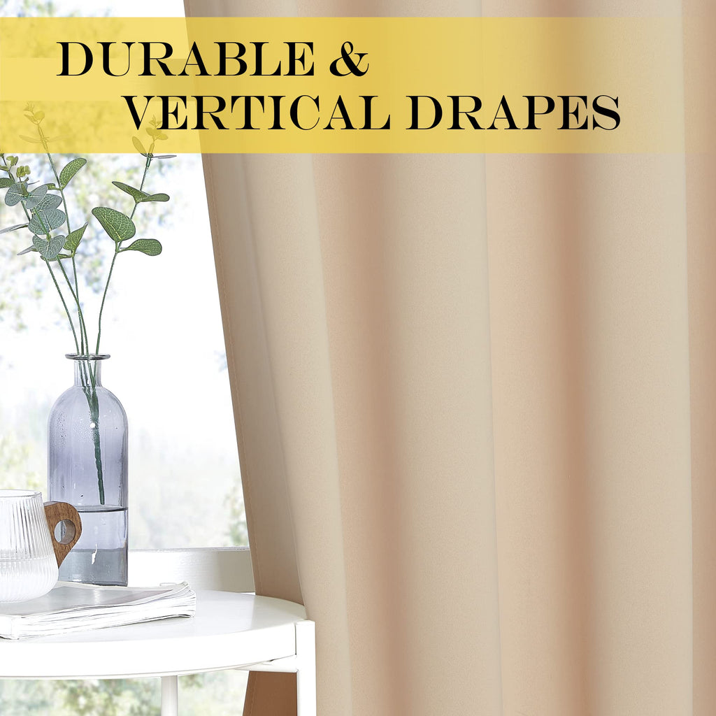 Extra Wide Patio Door Curtain - Energy Smart & Noise Reducing Grommet Thermal Insulated Wide Width Drapes, Sliding