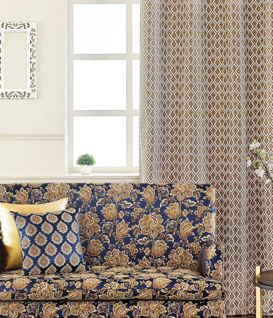 Luxurious Premium Jacquard Floral Design Furnishing Fabric for Upholstery, Window Treatments, Craft - Width 54 inches