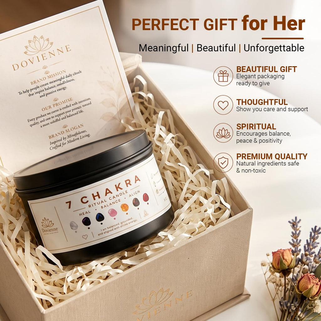 Chakra Candle self care crystal healing Candle for Meditation gift