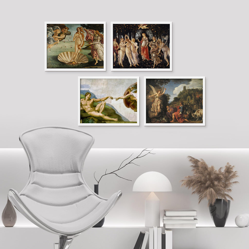 Framed Poster Botticelli Birth of Venus Collection Wilderness Nature Illustrations Fine Art Decorative