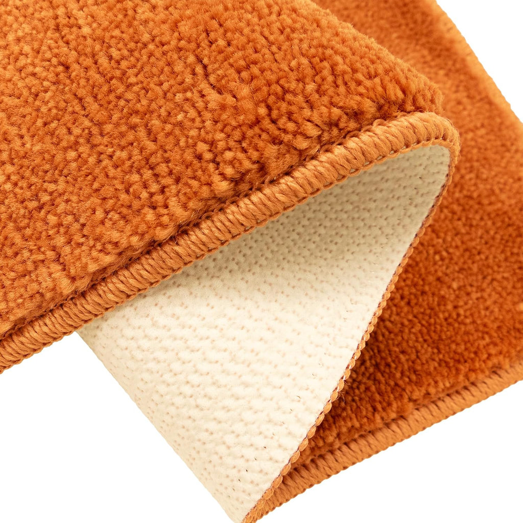 Soft Pile Orange Stair Treads Set of 13 (7" x 24")