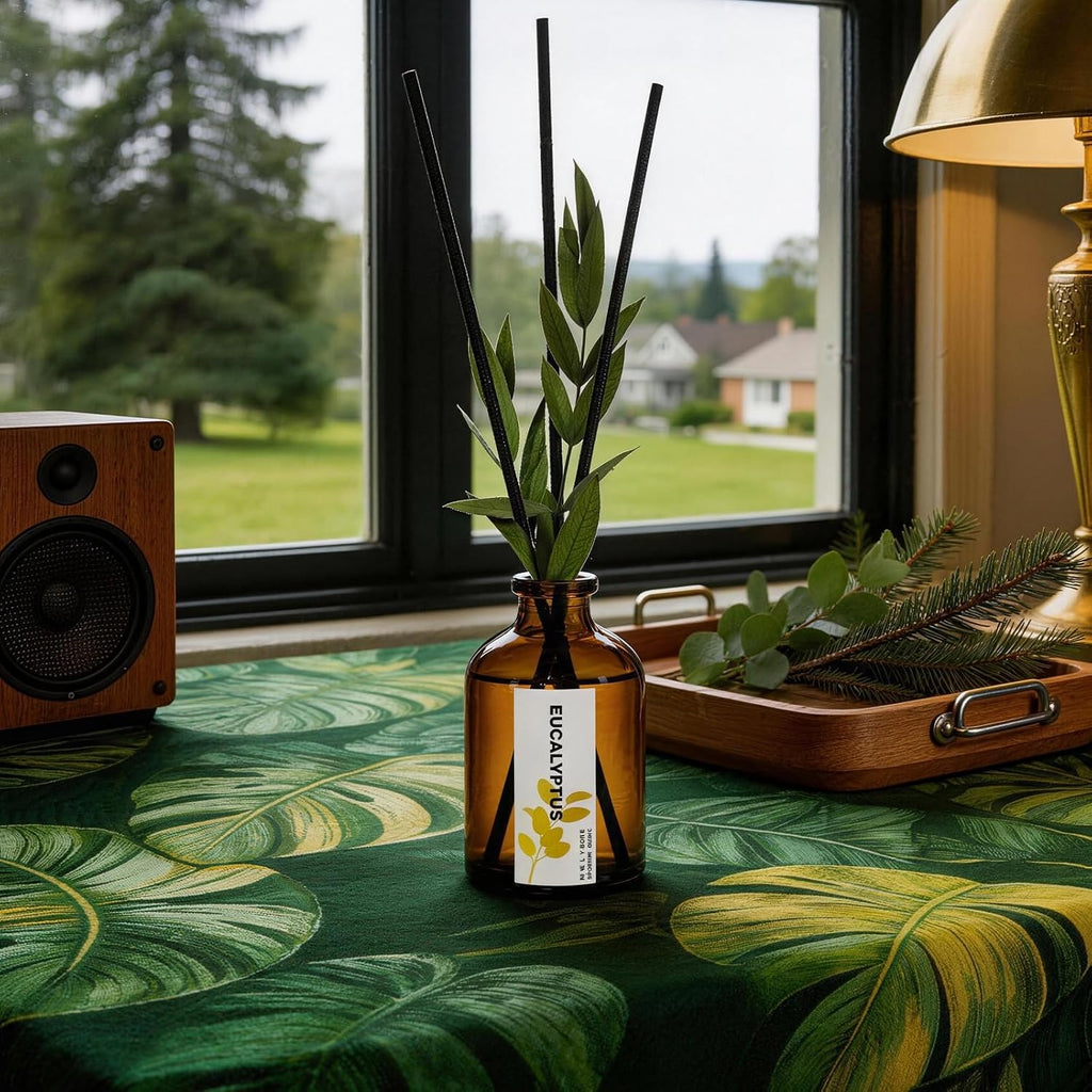 Reed Diffuser, Eucalyptus, Linen & Lavender Scented Oil Diffusers with 15 Reeds, Long-Lasting Home Fragrance - Set of 3