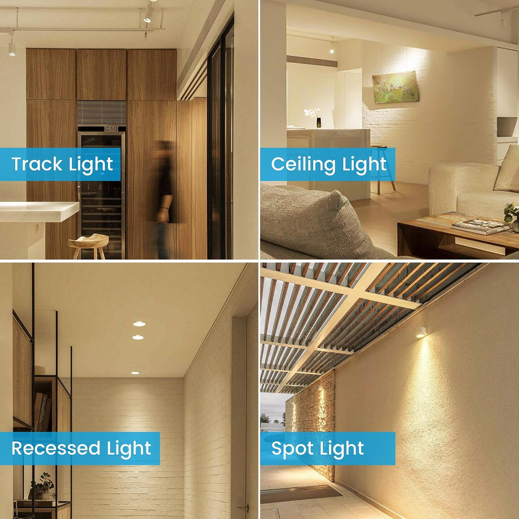 6 Pack Dimmable MR16 LED Bulbs, 12V 5W(50-Watt Equivalent), 3000K Warm White, GU5.3 Bi-Pin Base, 40-Degree, Indoor