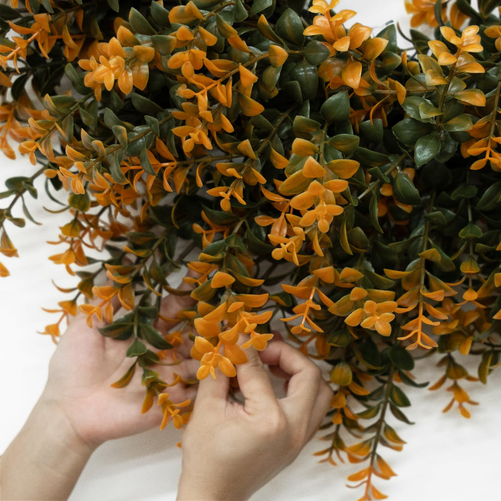 26 Inch Fall Wreaths for Front Door Outdoor Boxwoods Wreath
