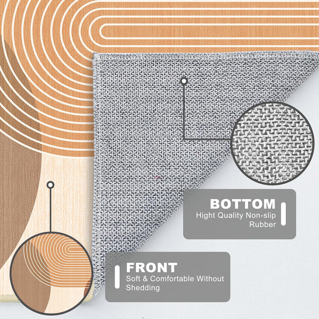 Boho Runner Rug Kitchen Bedroom, Orange