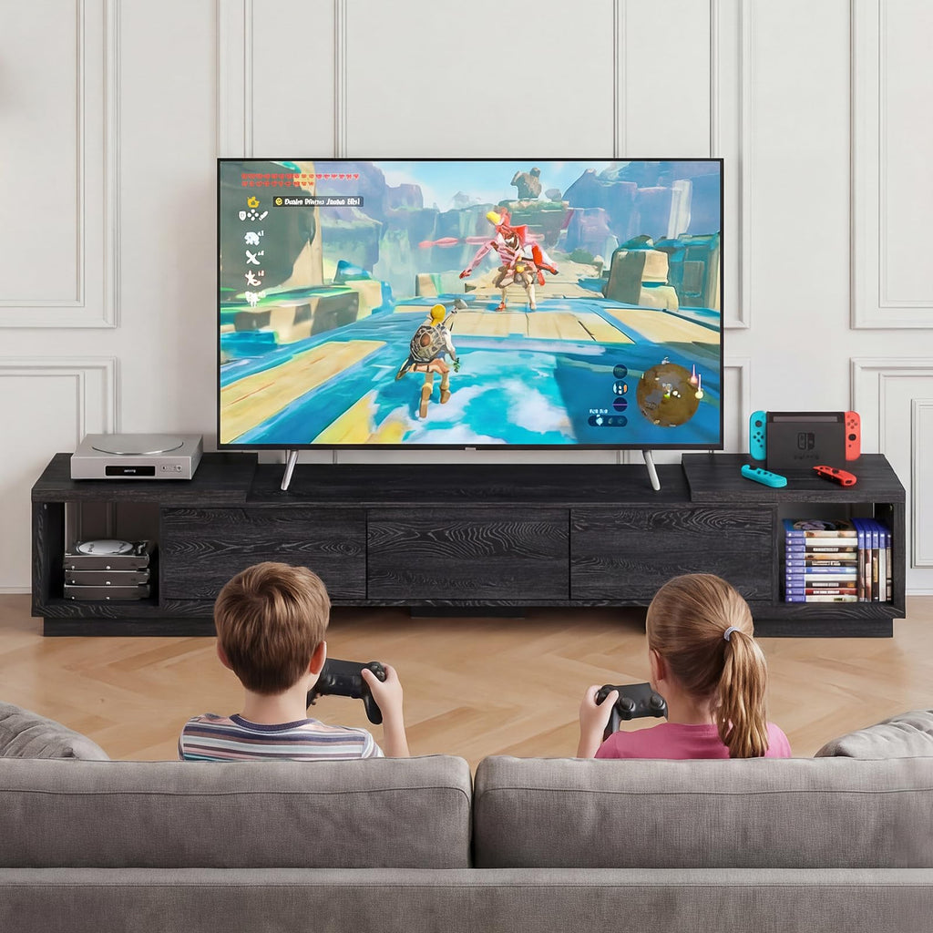Extendable TV Stand for Up to 120 Inch TV, Modern Entertainment Center with 3 Drawers & 2 Storage Compartments