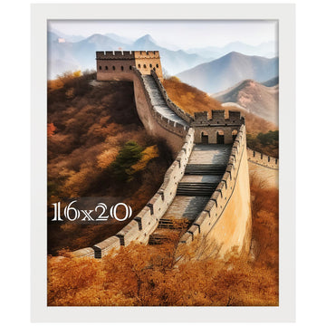 16x20 Picture Frame, Photo Frame for Wall Mounting Display, White
