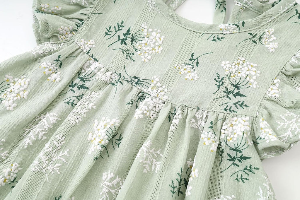 Summer Dress Toddler Ruffle Sleeve Dresses