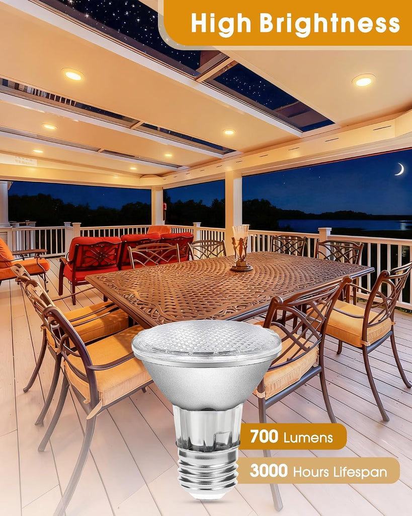PAR20 50W Halogen Light Bulbs, 120V Dimmable 2800K for Range Hood