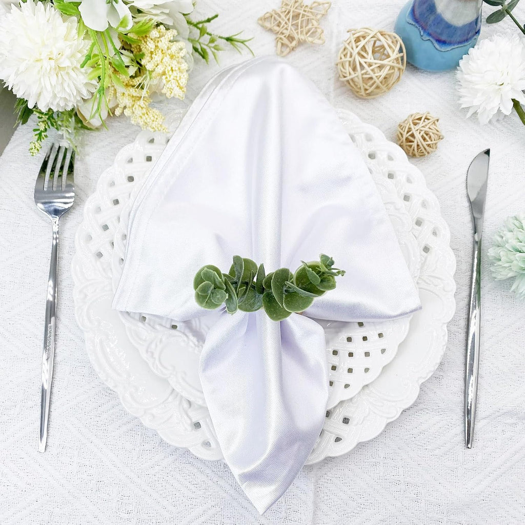 Eucalyptus Leaf Napkin Rings Farmhouse Easter Napkin Rings Wood Bead Boho Napkin Ring Holder for Party - Set of 12