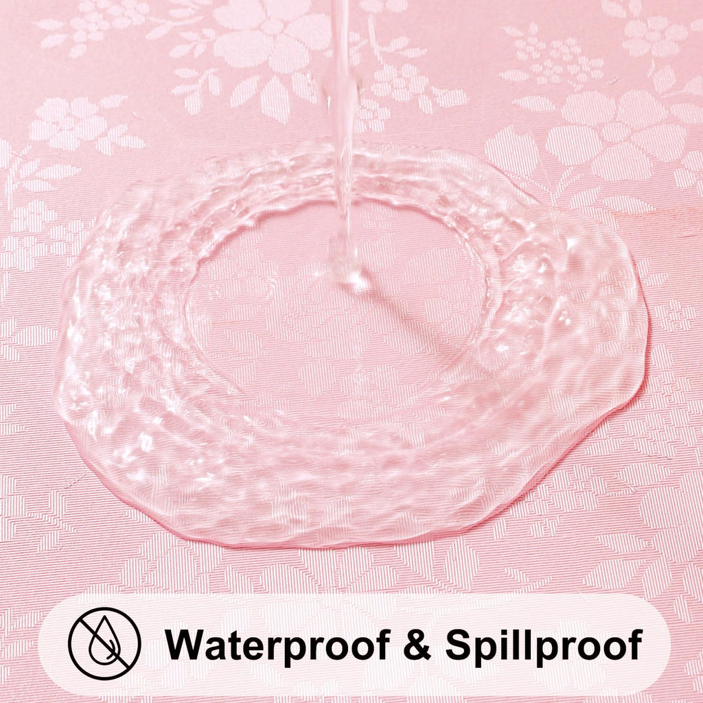 Waterproof Heavy Duty Vinyl Fitted Tablecloth for 45"-56" Round Table