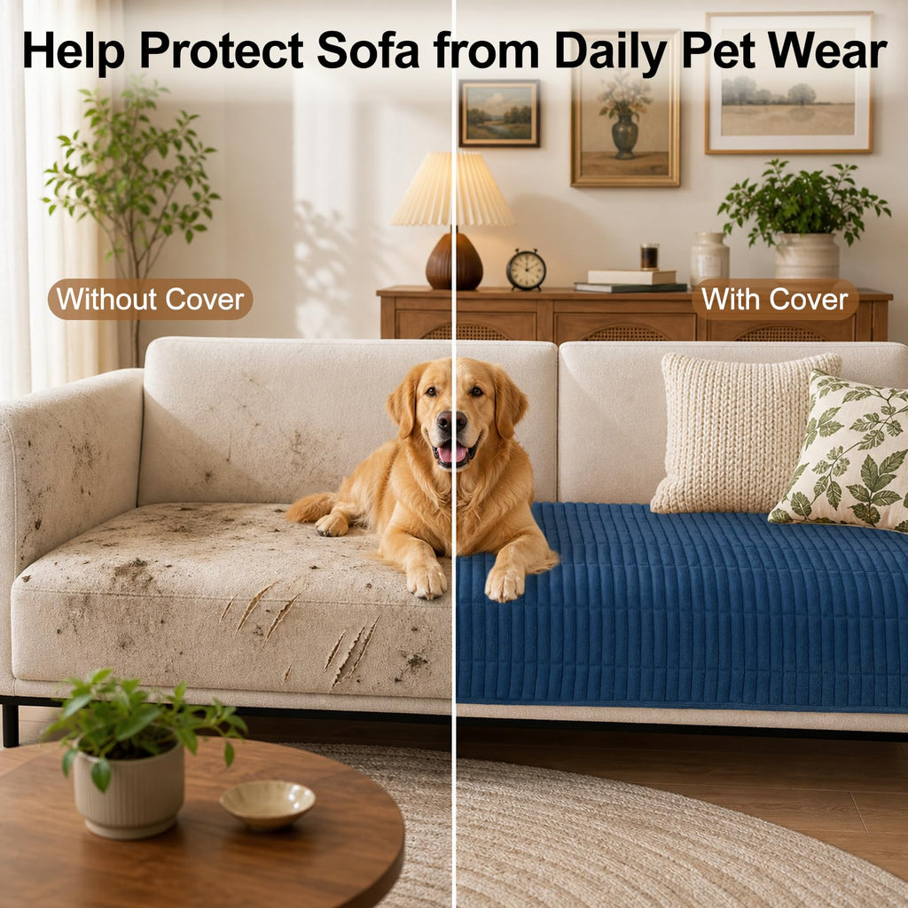 Couch Covers for Dogs, Non Slip Plush Washable Sofa Cover for Pets
