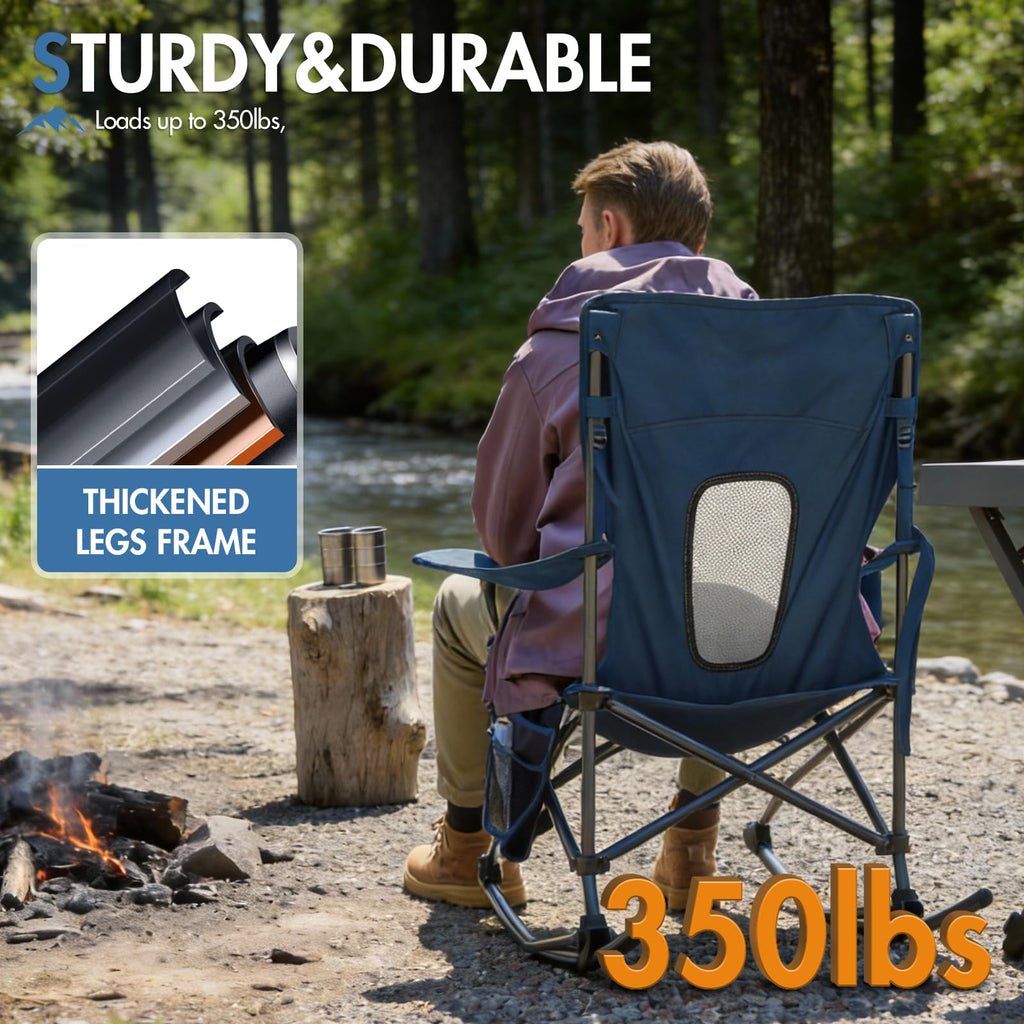 Folding Outdoor Rocking Camping Chair, Portable Rocker