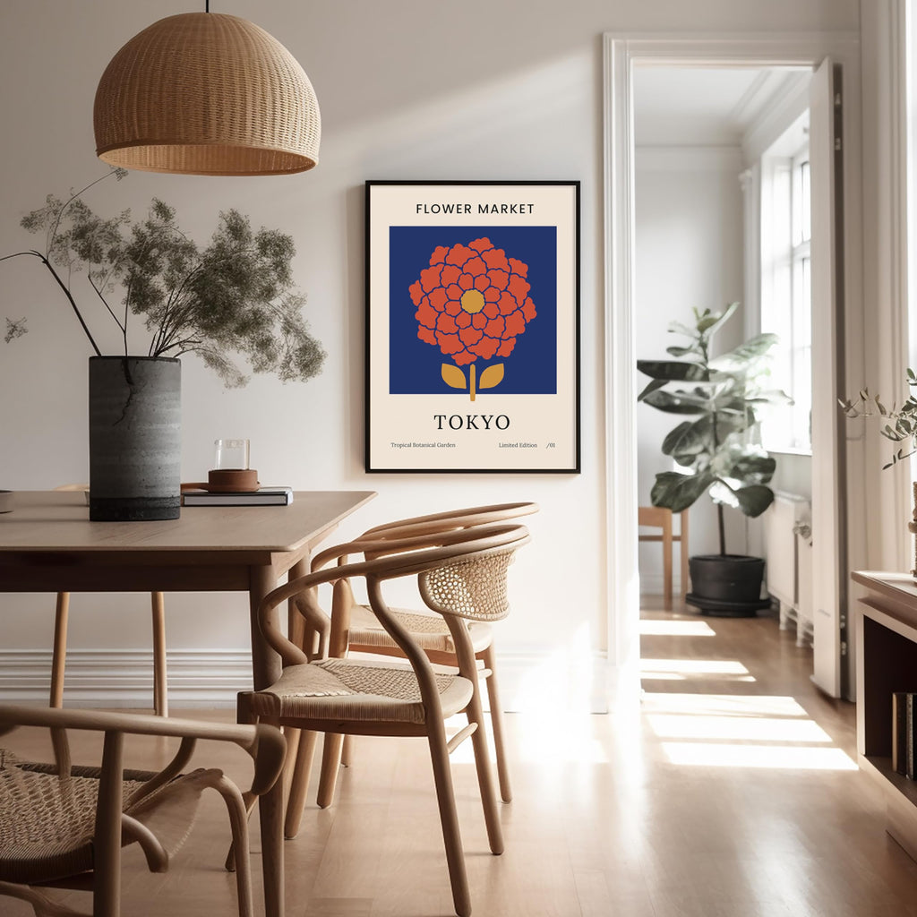Master Tokyo Print - Flower Market Poster - Japan - Chic Boho Floral Wall Design - Modern & Trendy - Aesthetic