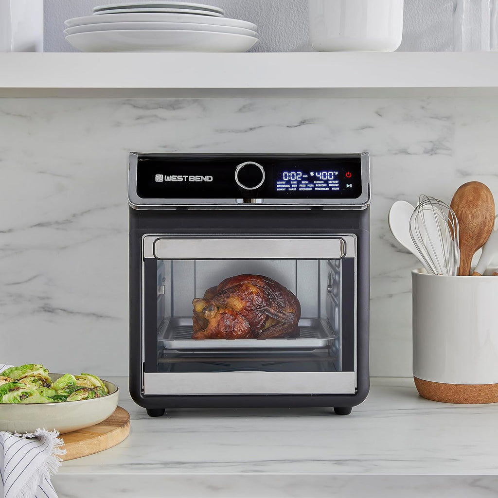 Air Fryer Oven 15-Quart Capacity with Digital Controls Easy-View Door and 16 Cooking Presets, Includes Eight Cooking