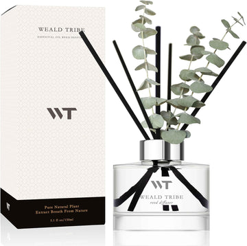 Flower Reed Diffuser Set Wild Eucalyptus Mint Scent Accessories Shelf Decor & Air Fresheners, Sticks Defusers - Set of 51