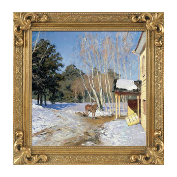 Vintage Gold Baroque Canvas Frame for 12x12 Landscape Portrait Art