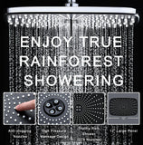 High Pressure Rain Shower Head: Upgrade Shower Heads with Handheld Spray Combo with Fixed Showerhead and 10 Sprays