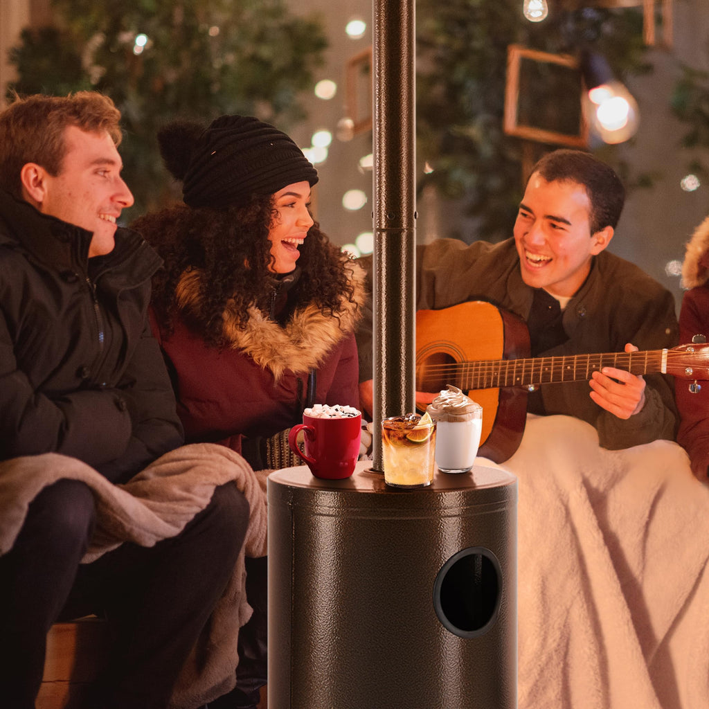 48, 000 BTU Propane Patio Heater with Wheels, Outdoor Gas Heater