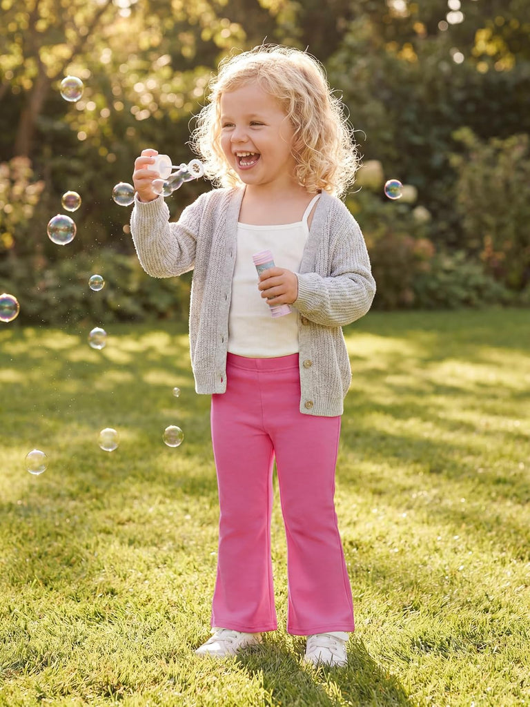 5 Pack Toddler Girls Flare Pants Cotton Stretch Bell Bottom Leggings