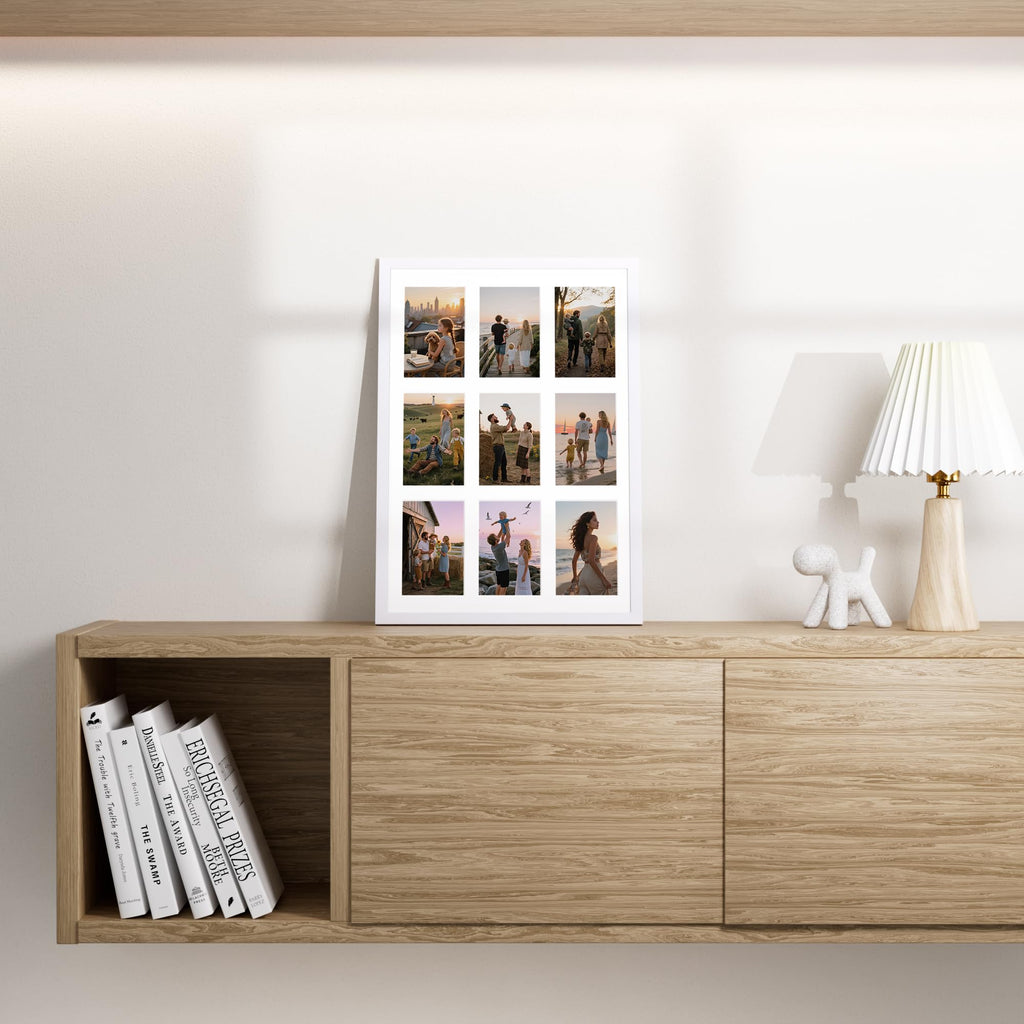 14x20 Collage Picture Frame, Displays 9Pcs 4x6 Pictures, White